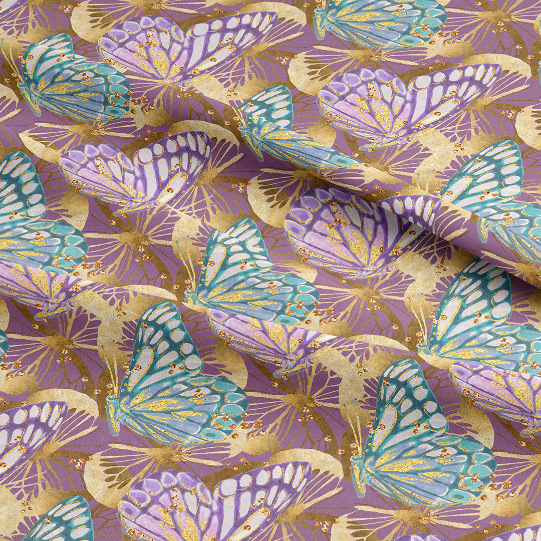 Purple Butterfly Fabric