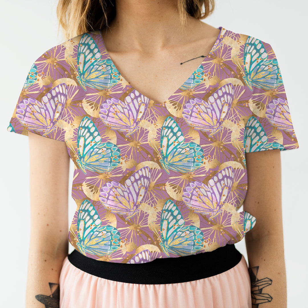 Purple Butterfly Fabric