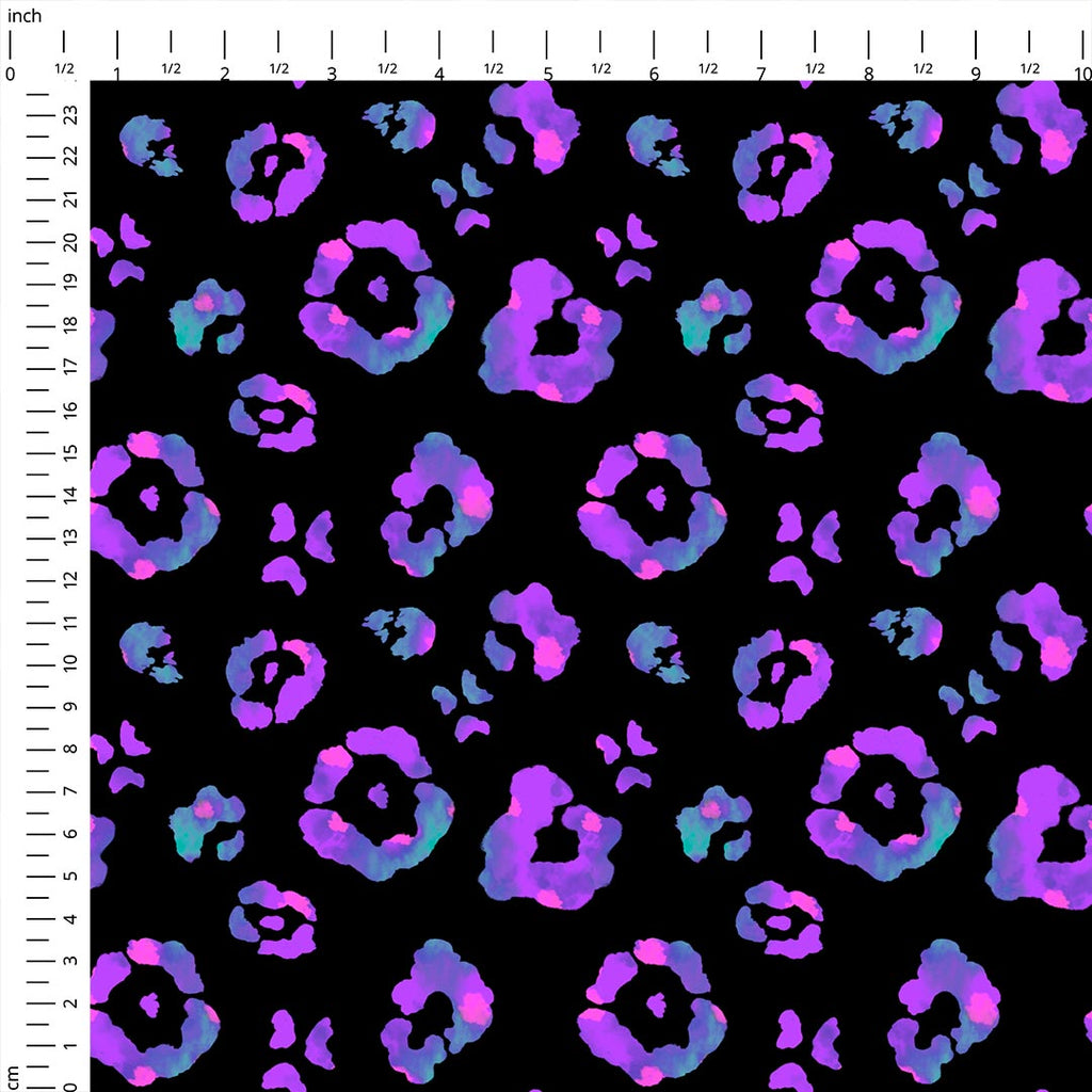 Purple Dye Leopard Fabric