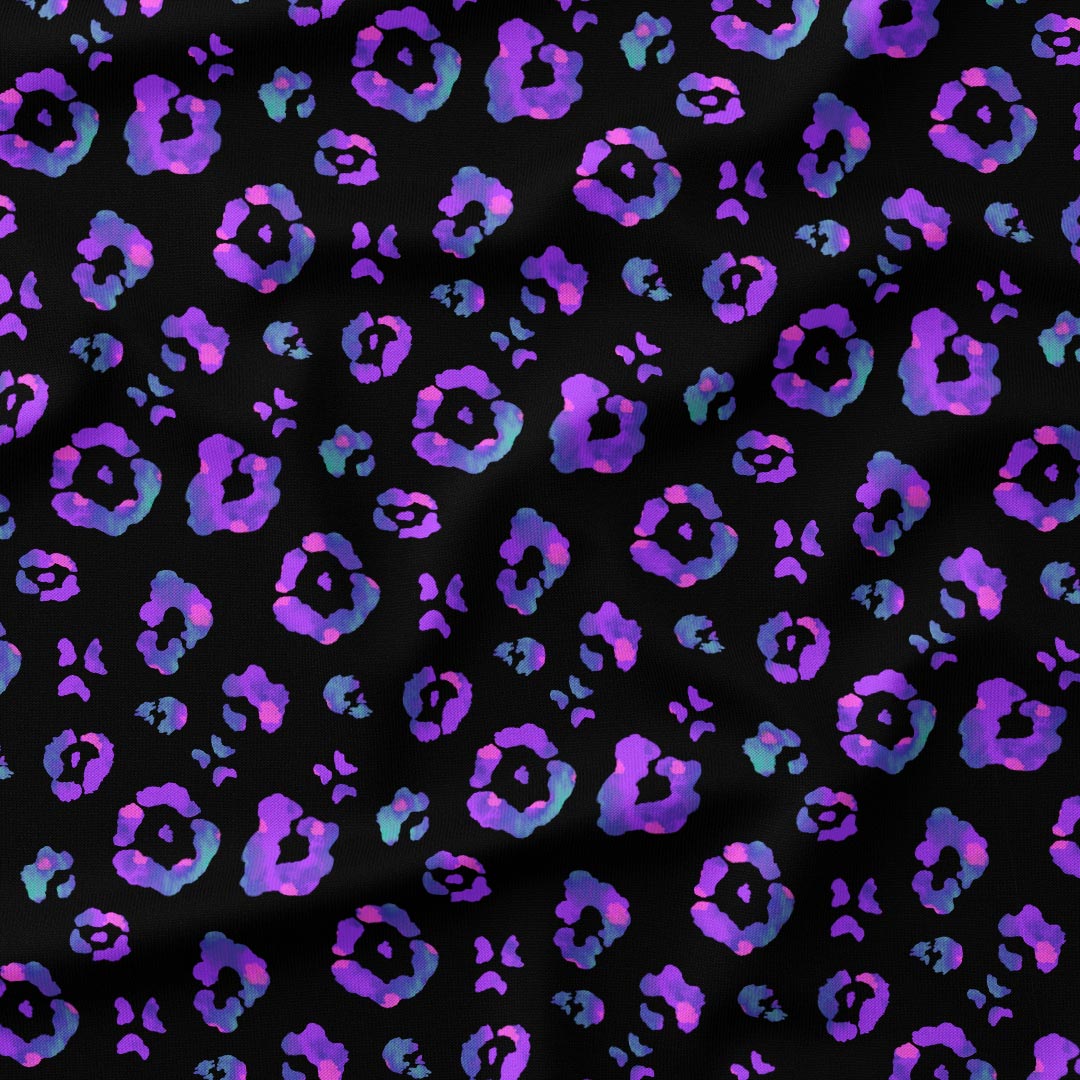 Purple Dye Leopard Fabric