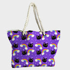 Purple Rainbow Cats Fabric