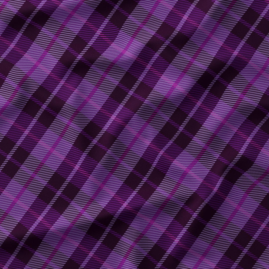 Purple Plaid Fabric 1442