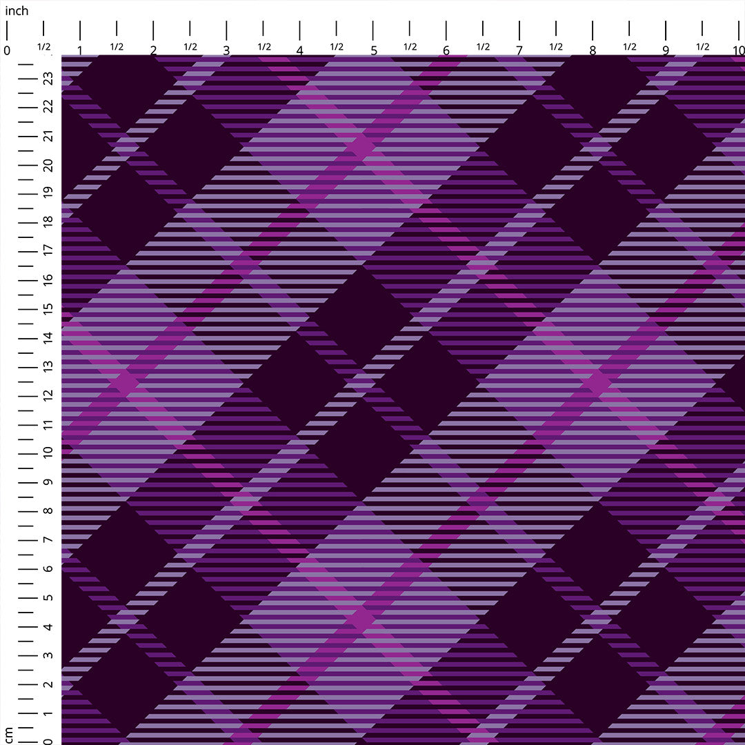 Purple Plaid Fabric 1442