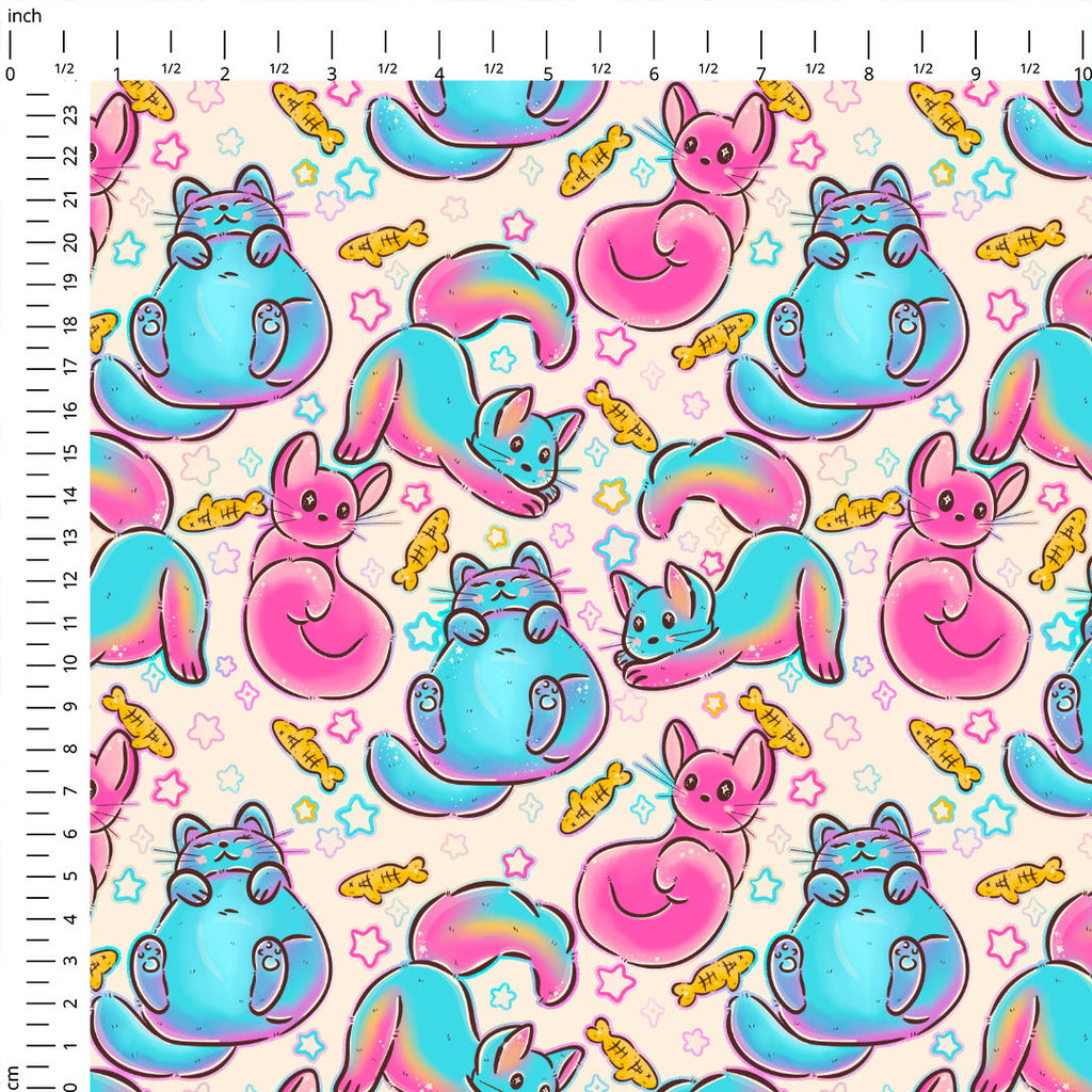 Candy Cats Fabric