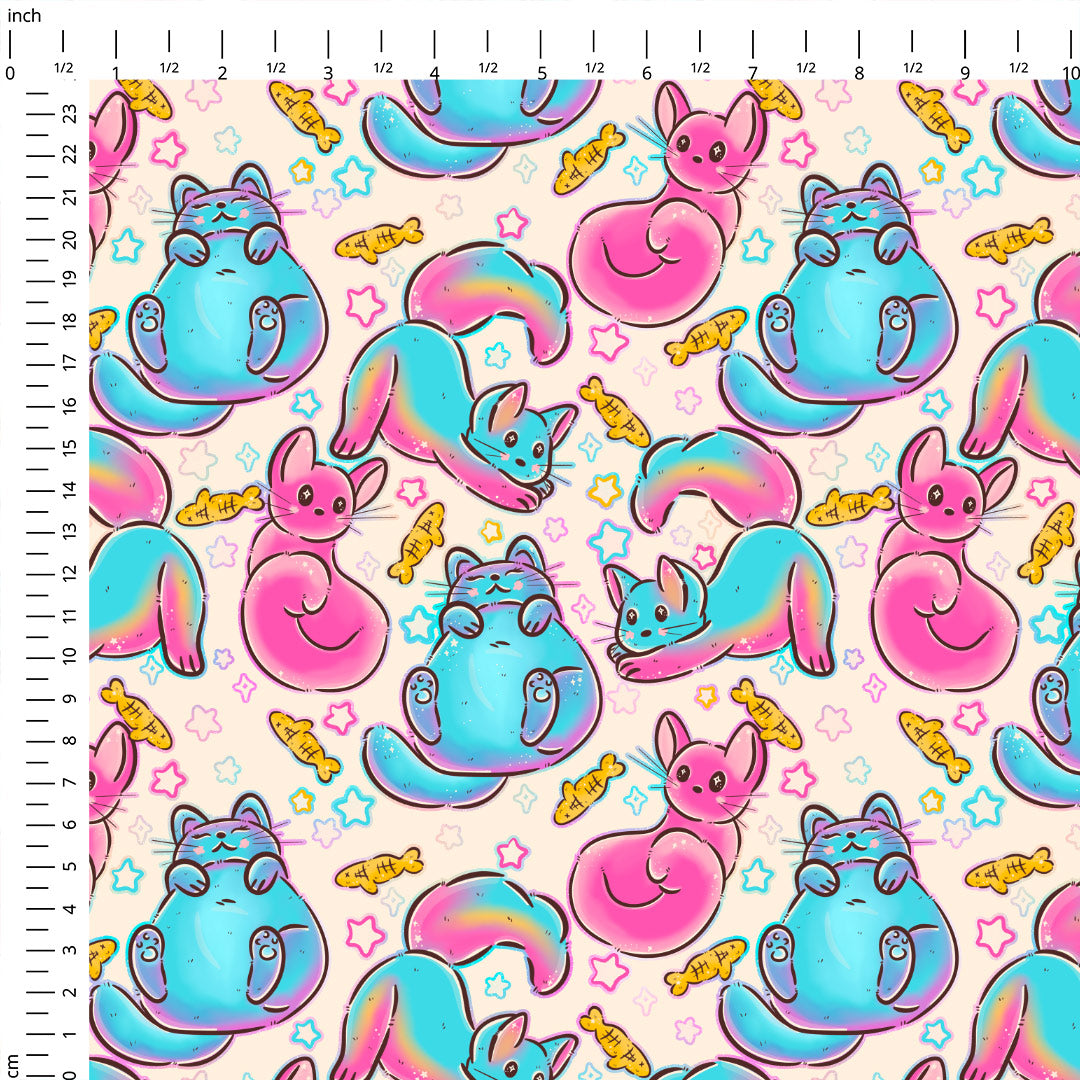 Candy Cats Fabric
