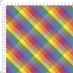 Rainbow Checks Plaid Fabric