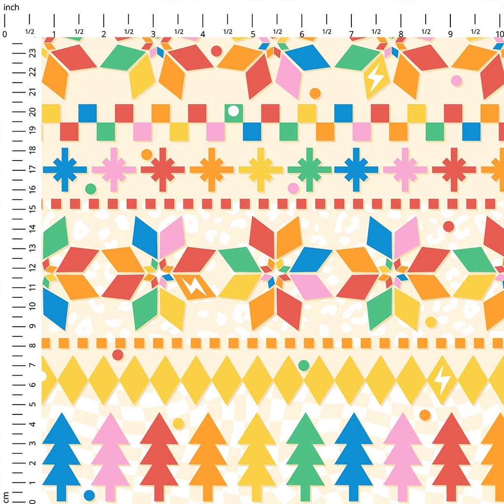 Rainbow Fairisle Fabric