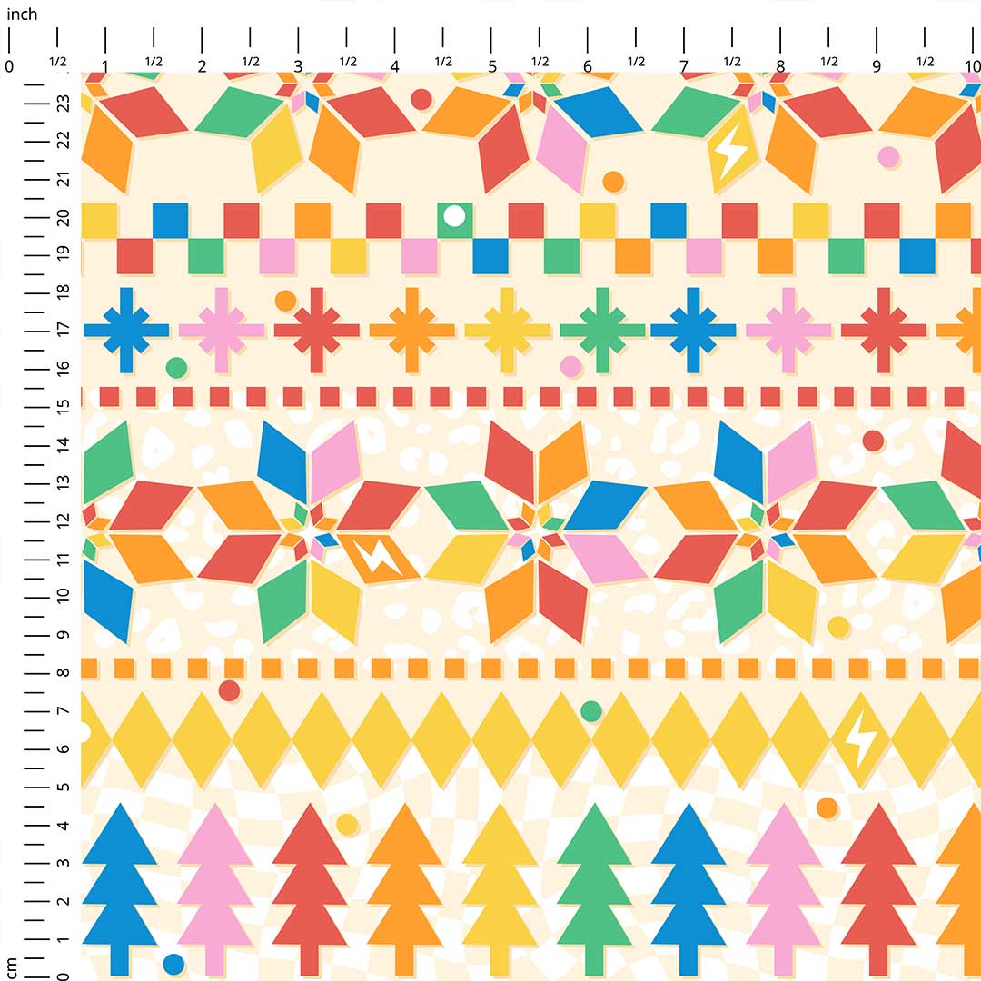 Rainbow Fairisle Fabric