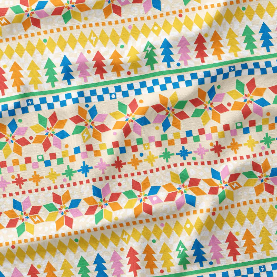 Rainbow Fairisle Fabric