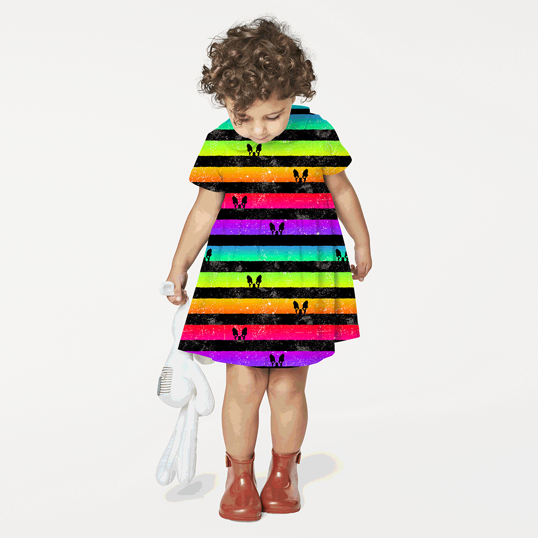 Rainbow Frenchie Fabric
