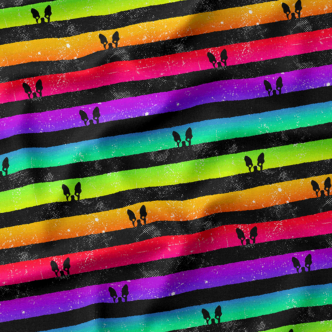 Rainbow Frenchie Fabric