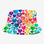 Rainbow Hearts Fabric