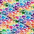 Rainbow Hearts Fabric