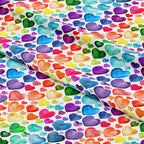 Rainbow Hearts Fabric