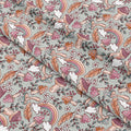 Rainbow Mushroom Blue Fabric