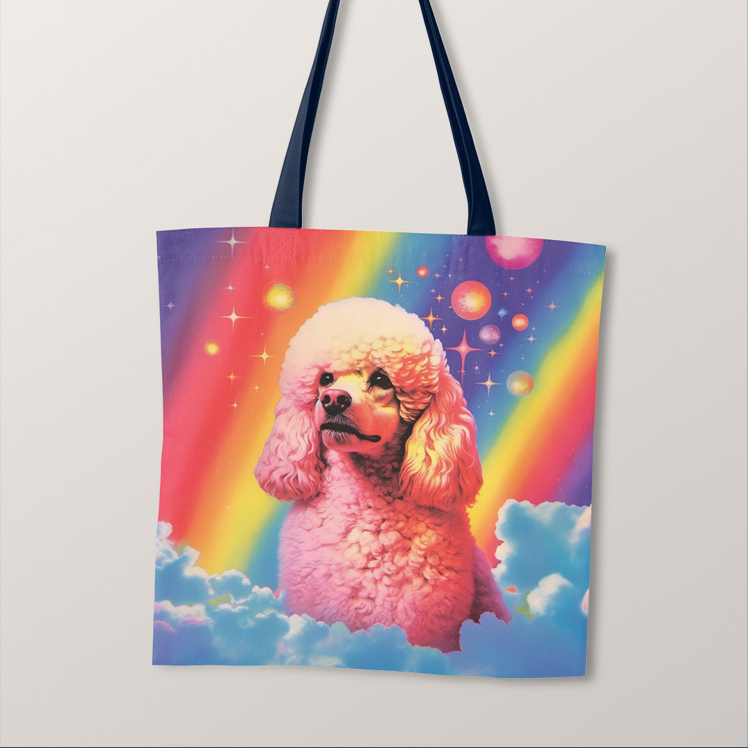 TOTE Rainbow Poodle Fabric Bag Panel TP-144