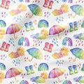 Rainbow Showers Fabric