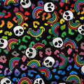 Rainbow Skulls Fabric