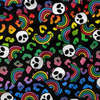 Rainbow Skulls Fabric