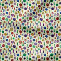 Rainbow Spots and Dashes Fabric