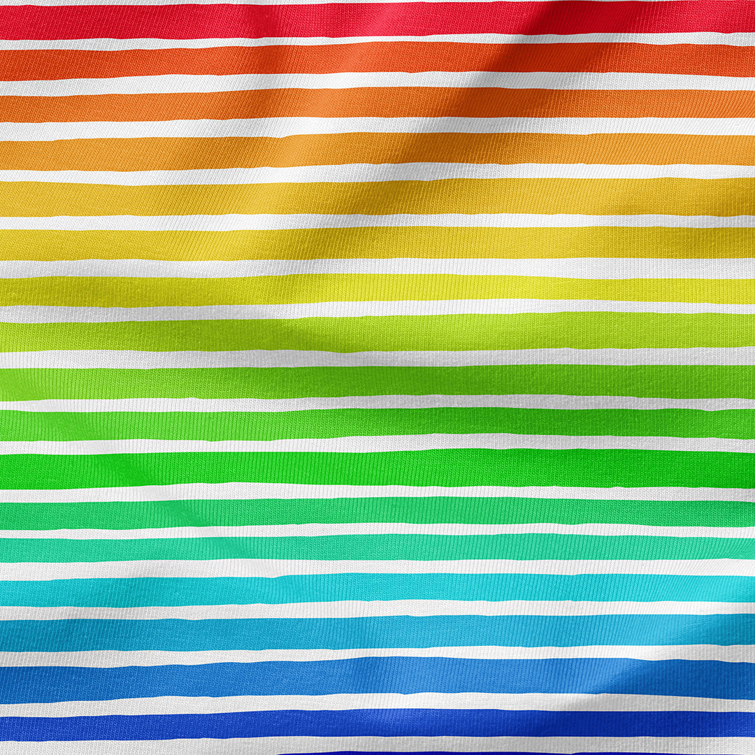 Irregular Rainbow Stripes Fabric