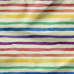 Watercolour Rainbow Stripes Fabric