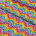 Rainbow Threads Embroidery Fabric