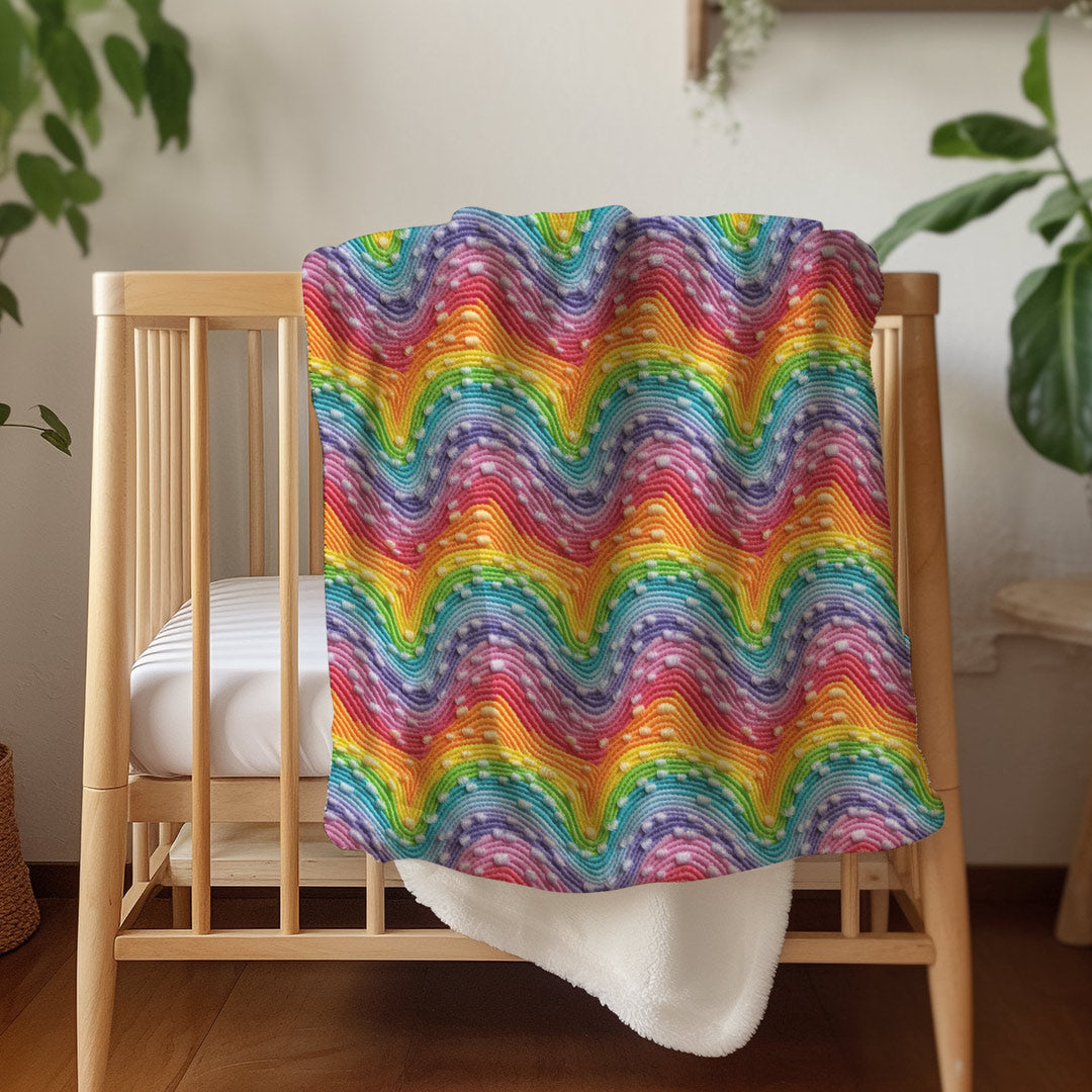 Rainbow Threads Embroidery Fabric