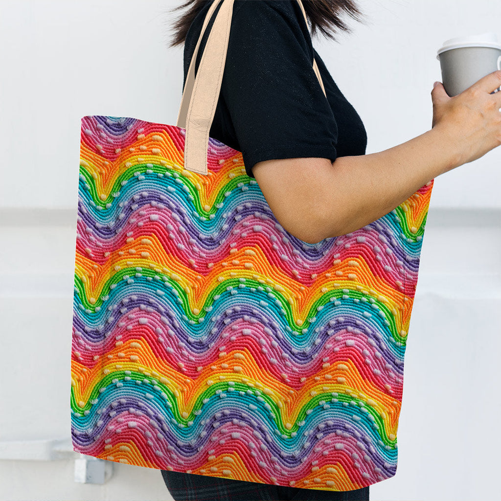 Rainbow Threads Embroidery Fabric