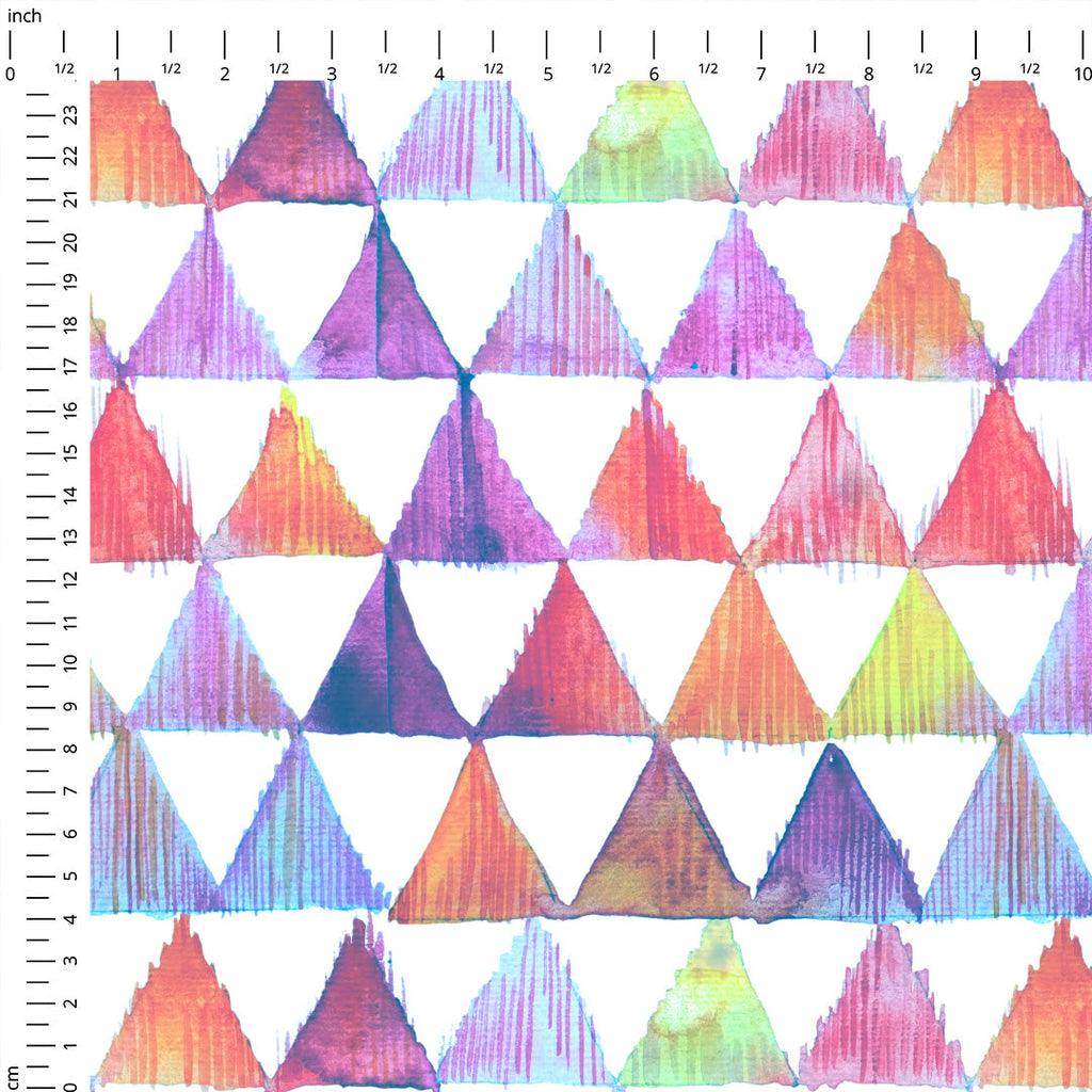 Rainbow Triangles Fabric