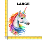 Rainbow Unicorn Iron on Fabric Heat Transfer DTF-118