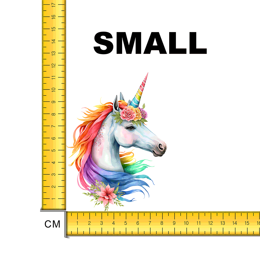 Rainbow Unicorn Iron on Fabric Heat Transfer DTF-118