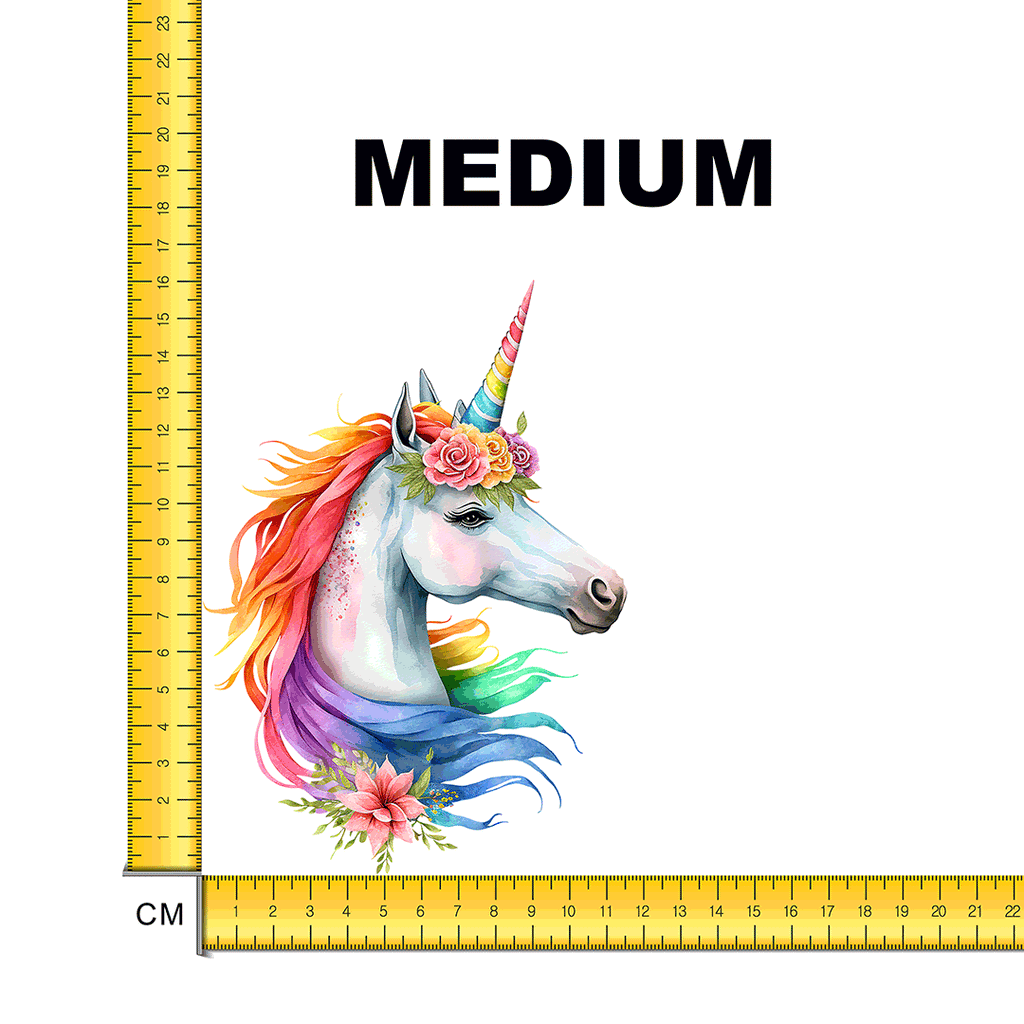 Rainbow Unicorn Iron on Fabric Heat Transfer DTF-118