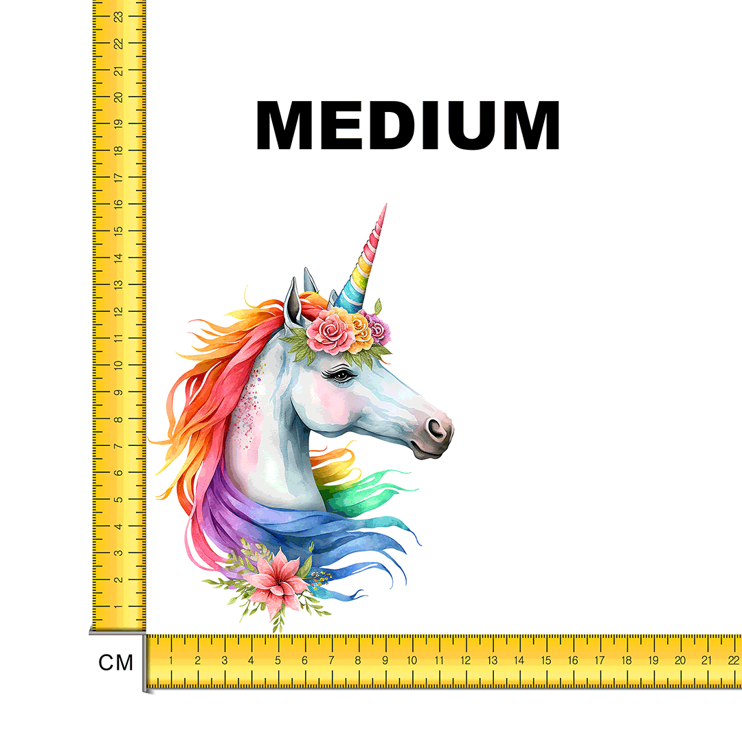 Rainbow Unicorn Iron on Fabric Heat Transfer DTF-118