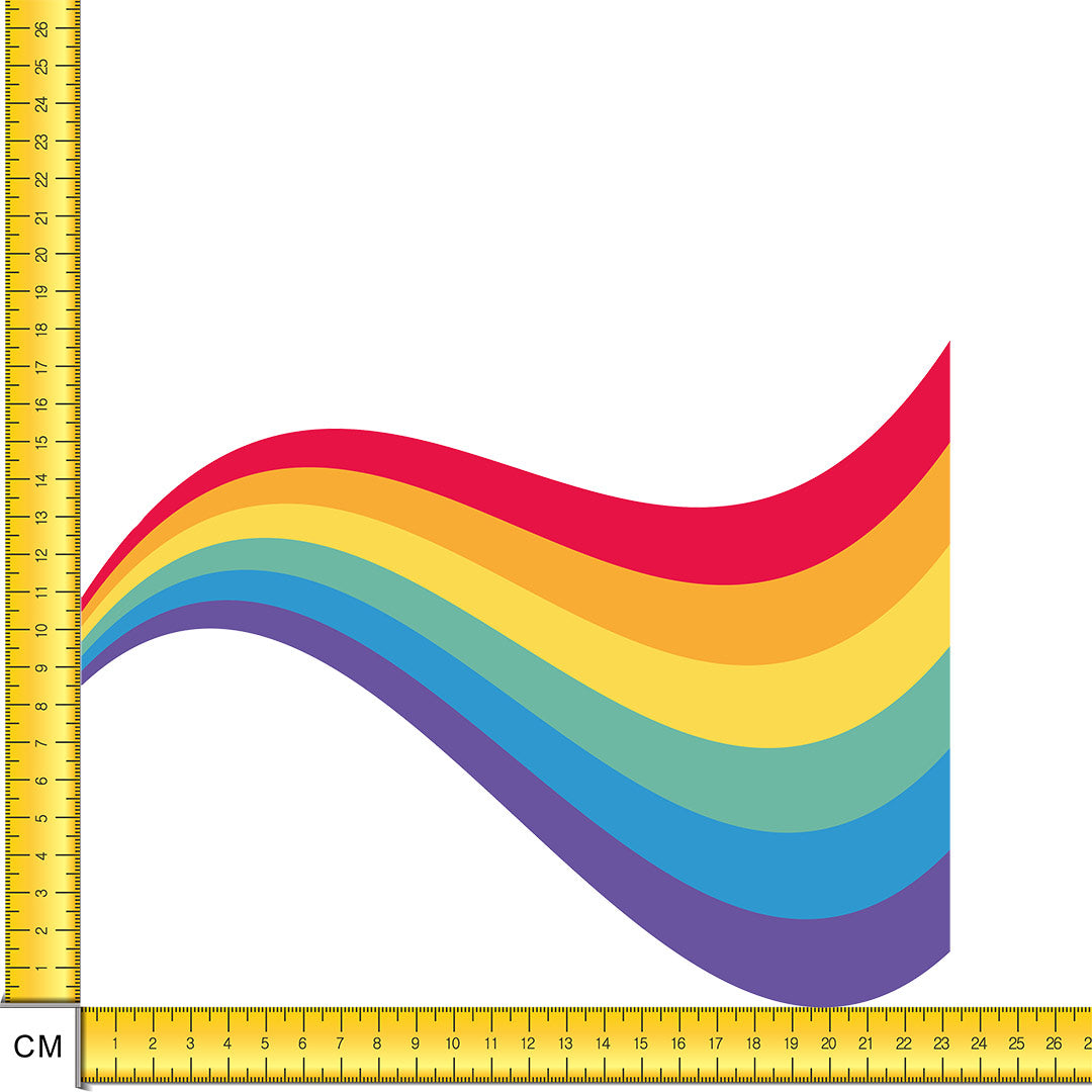 Rainbow Wave Iron on Fabric Heat Transfer DTF-145