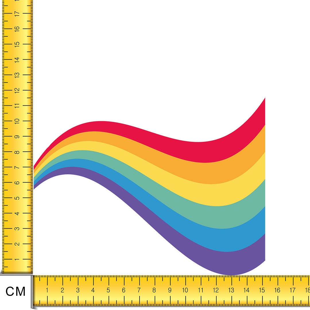Rainbow Wave Iron on Fabric Heat Transfer DTF-145