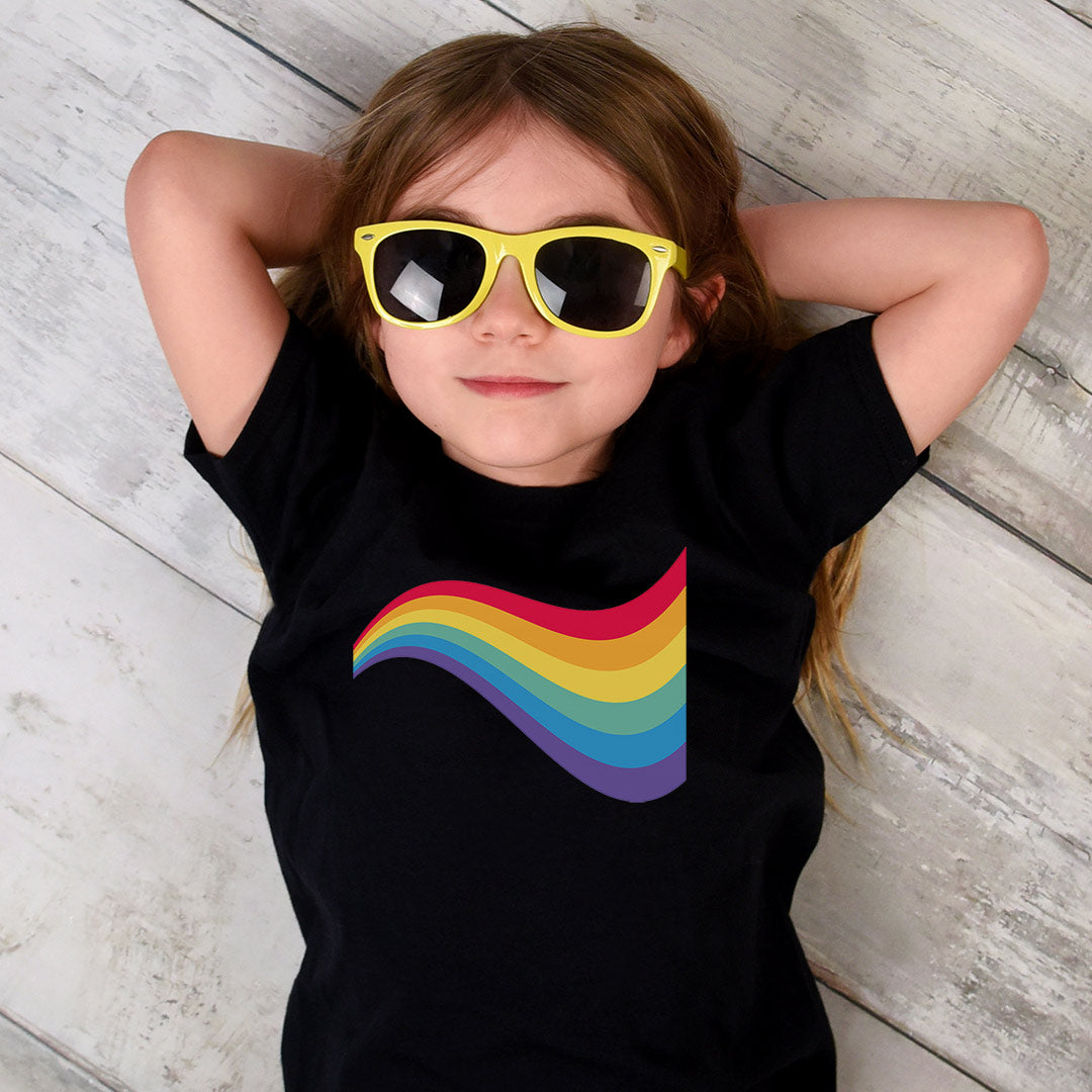 Rainbow Wave Iron on Fabric Heat Transfer DTF-145
