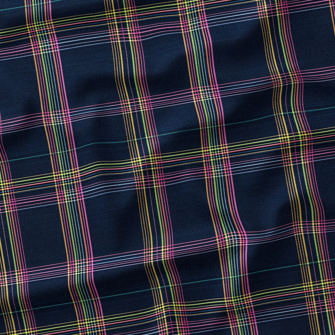 Rainbow Thread Plaid Fabric 1466