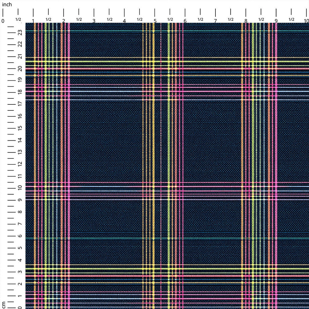 Rainbow Thread Plaid Fabric 1466