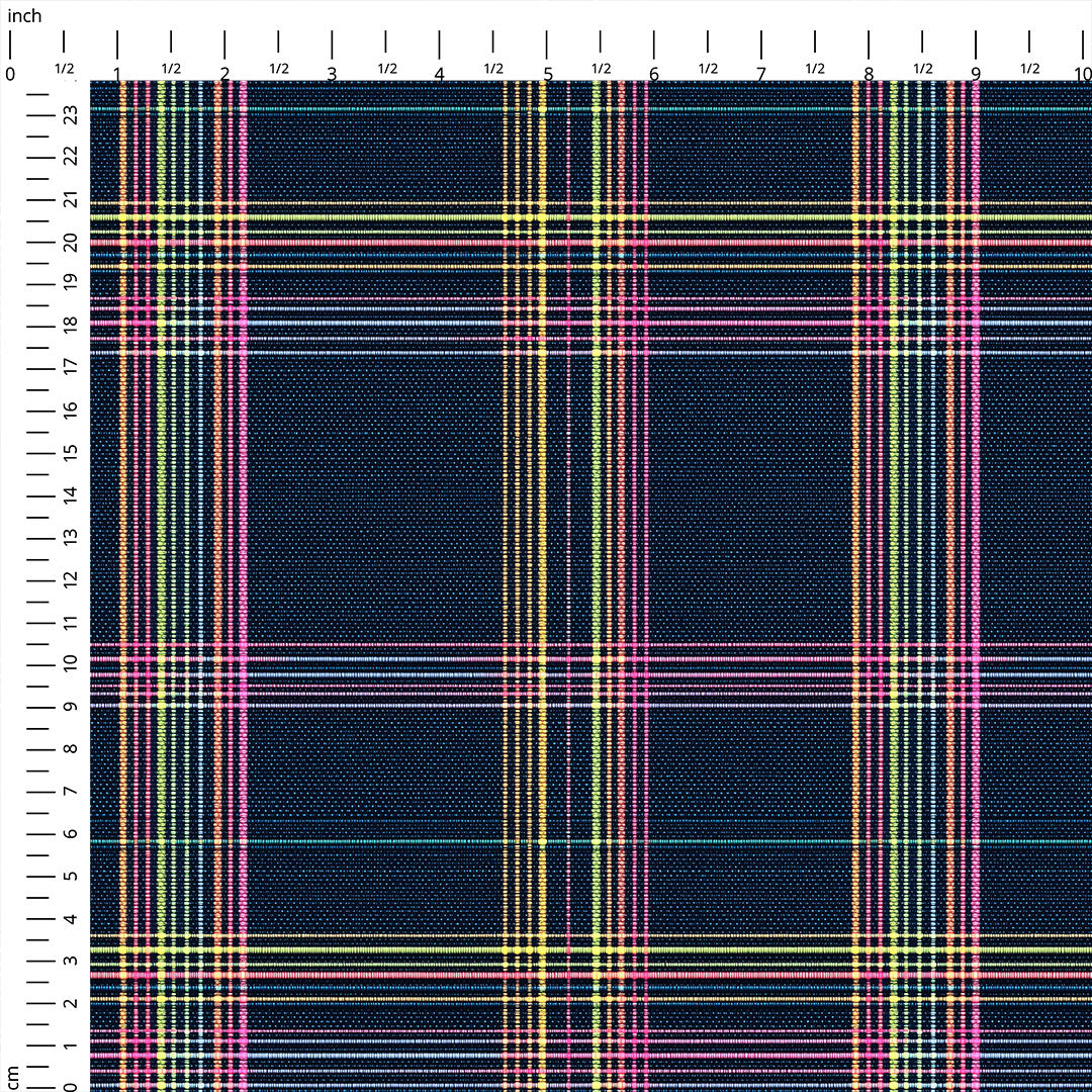 Rainbow Thread Plaid Fabric 1466