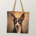 TOTE Rat Terrier Dog Fabric Bag Panel