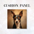 CUSHION Fabric Panel Rat Terrier Dog