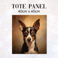 TOTE Rat Terrier Dog Fabric Bag Panel