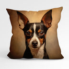 CUSHION Fabric Panel Rat Terrier Dog