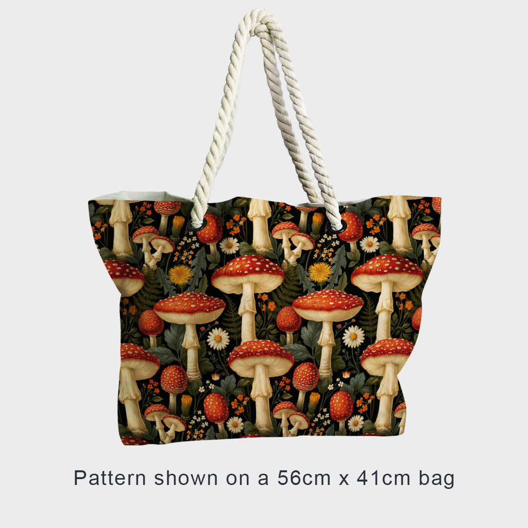 Red Cap Mushrooms Fabric