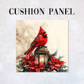 CUSHION Panel Red Cardinal Lantern CP-808