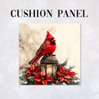CUSHION Panel Red Cardinal Lantern CP-808