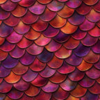 Red Dragon Scales Fabric