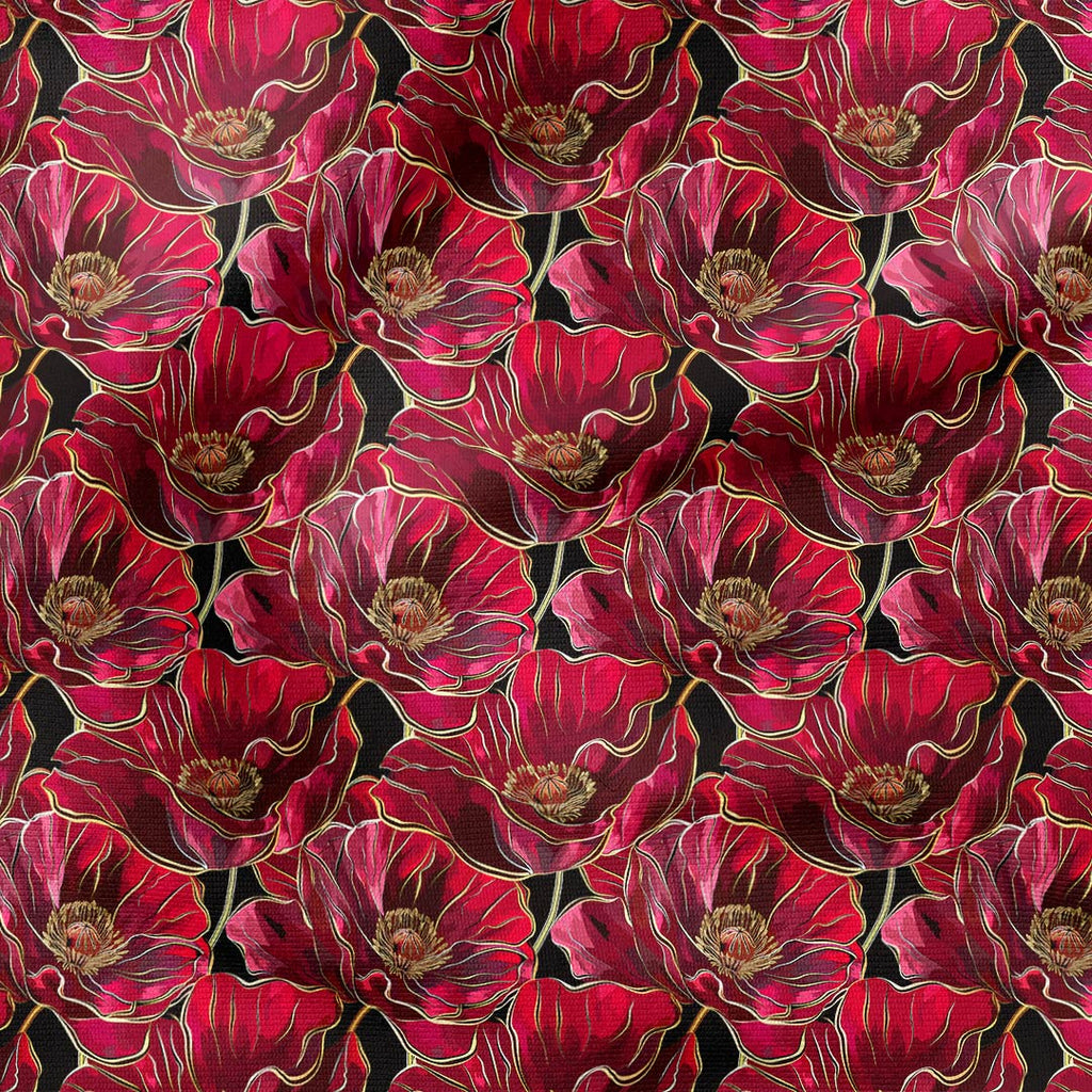 Red Poppies Fabric