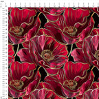 Red Poppies Fabric
